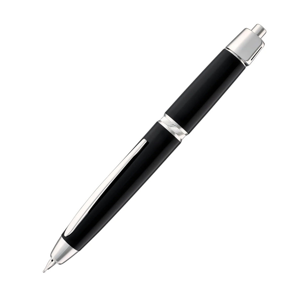 Pilot Capless LS Luxury Rhodium Silver Trim Fountain Pen – 18Kt Gold Rhodium-Plated Nib