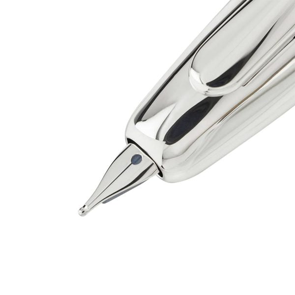 Pilot Capless Fermo Diamond Chrome Trim Fountain Pen – 18Kt Gold Rhodium-Plated Nib