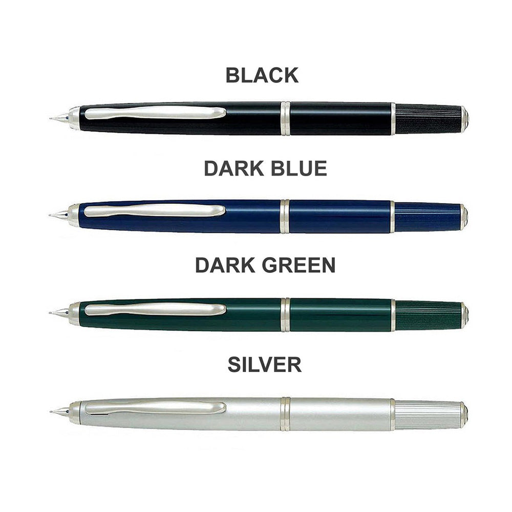 Pilot Capless Fermo Diamond Chrome Trim Fountain Pen – 18Kt Gold Rhodium-Plated Nib