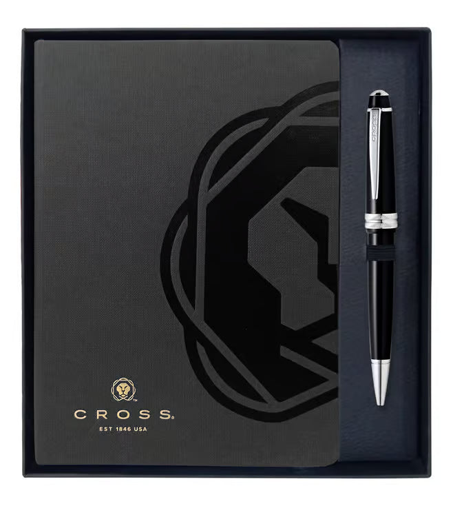 Cross Gift set Black Bailey Light Ball Point Pen and Journal
