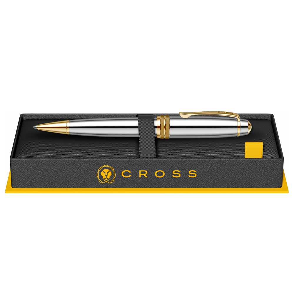 Cross Bailey Ballpoint Pen Medalist Chrome and Gold