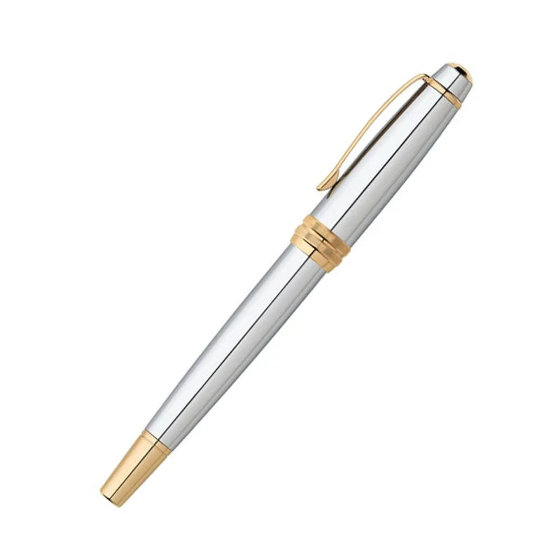 Cross Bailey Medalist Polished Chrome with Gold Plated Trim Rollerball Pen