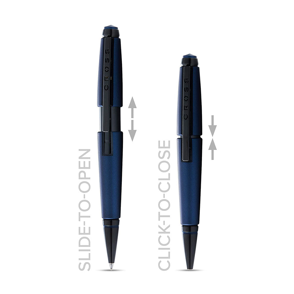 Cross Edge Matte Blue Lacquer Gel Rollerball Pen