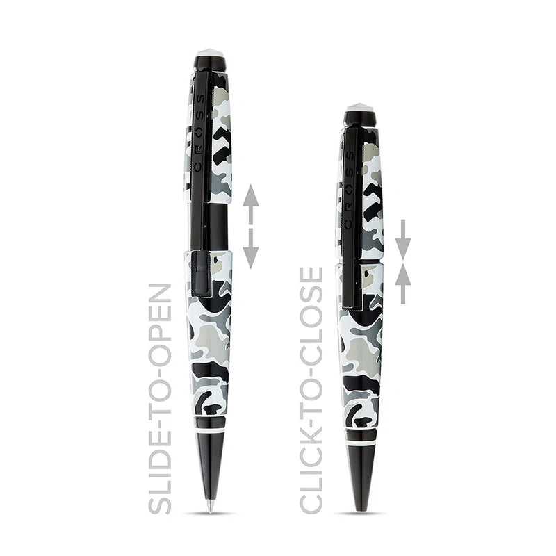 Cross Edge Black and White Camo Gel Rollerball Pen
