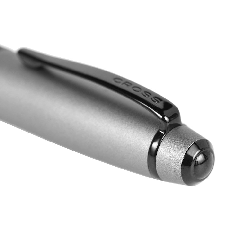 Cross Bailey Ballpoint Pen Grey Lacquer with Black Trim
