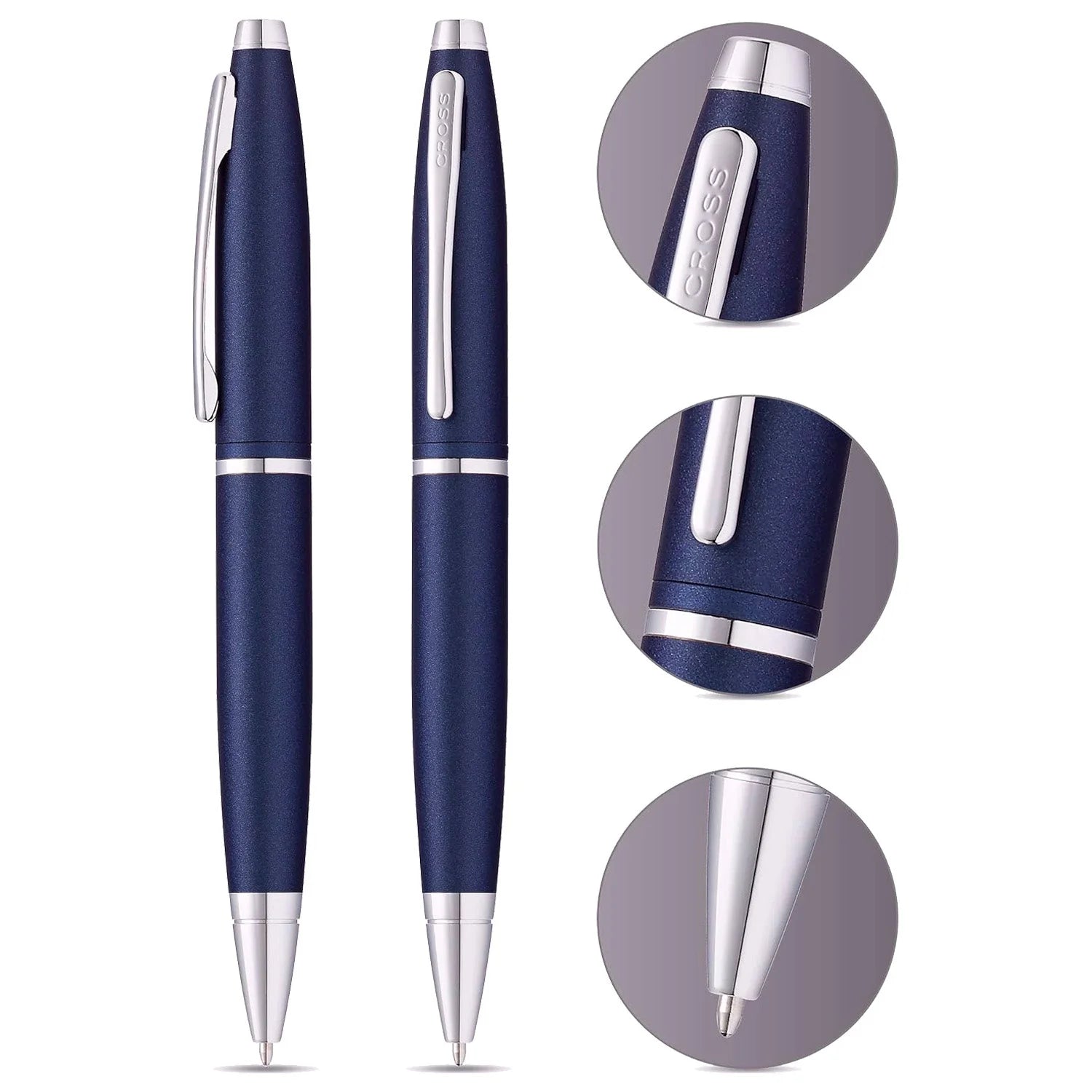 Cross Calais Ballpoint Pen Matt Metallic Midnight Blue