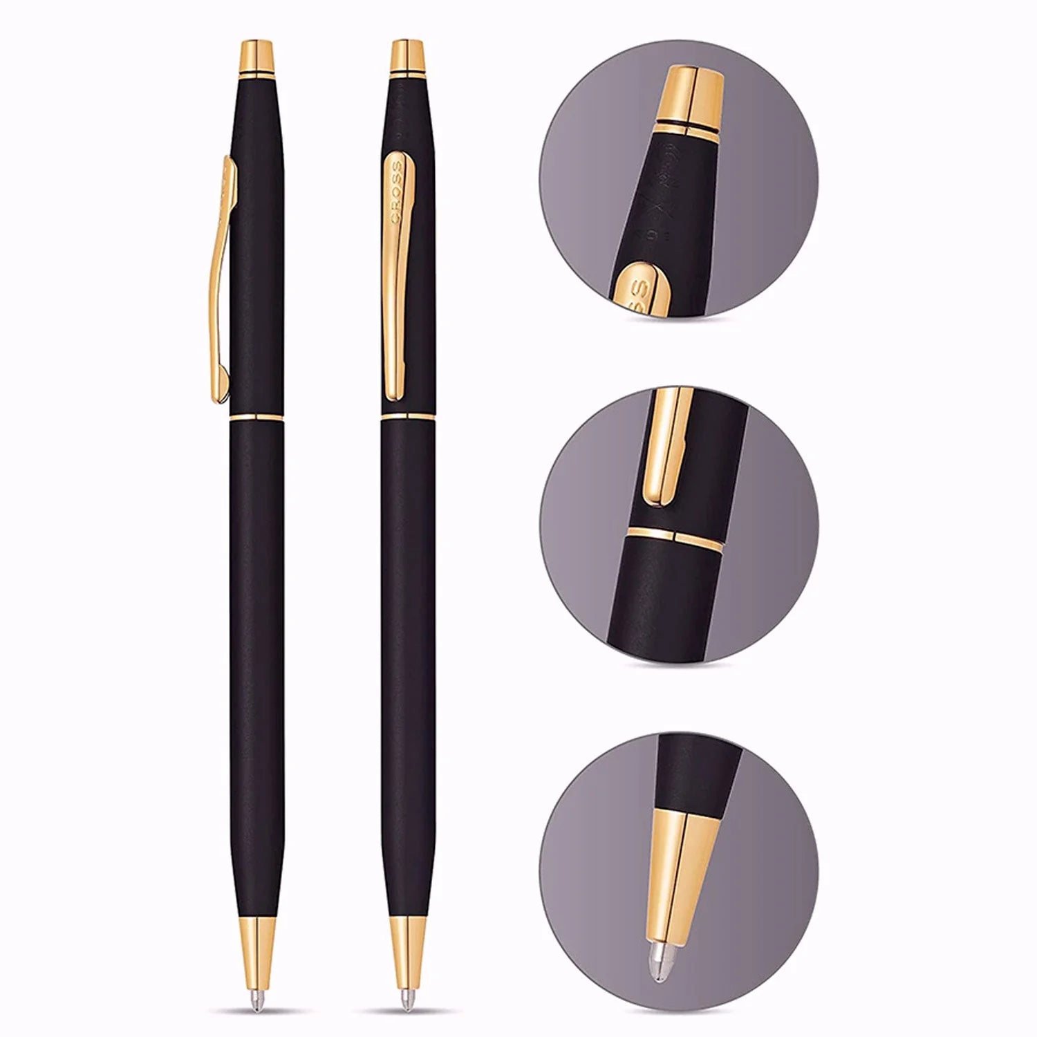 Cross Classic Century Ballpoint Pen Black with Gold Trim