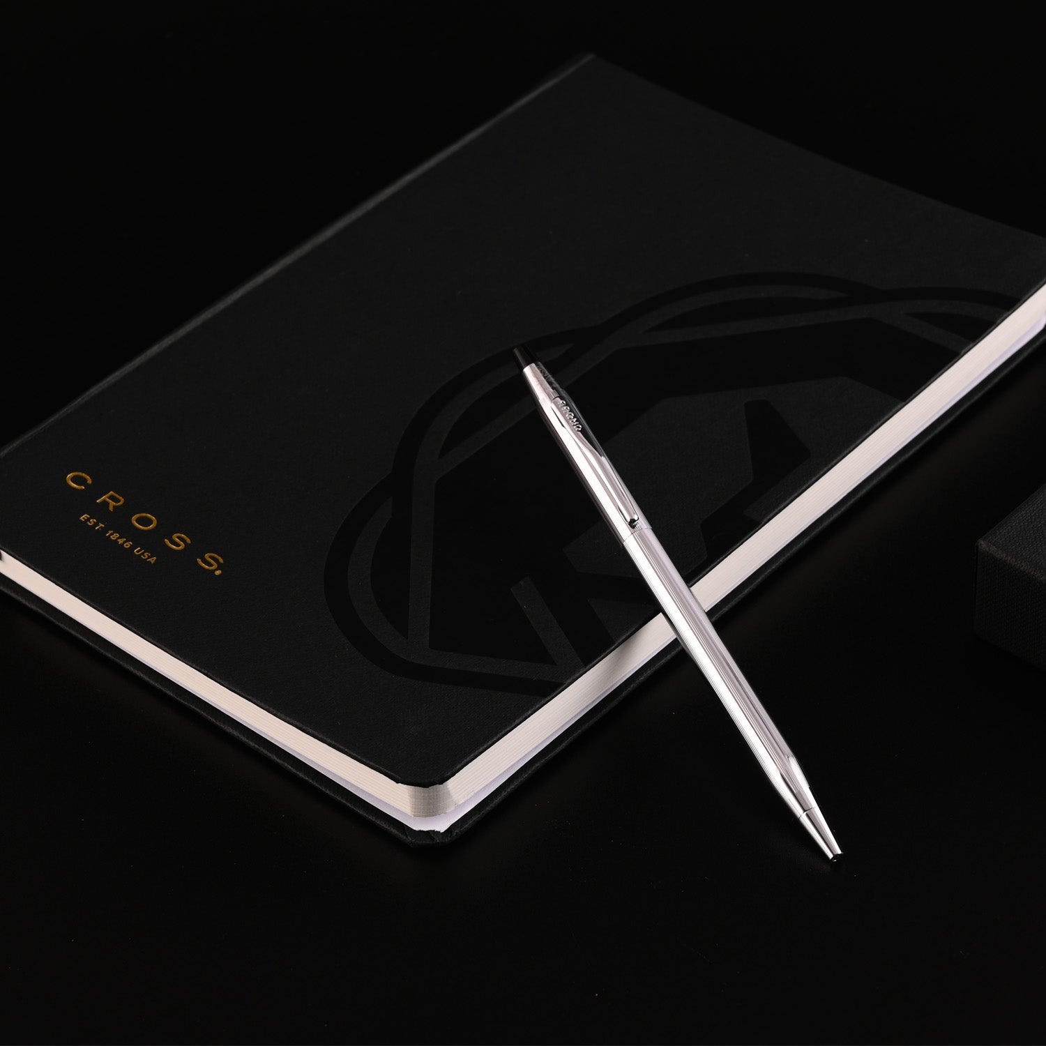 Cross Gift Set - Century Chrome Ball Pen with Black A5 Journal