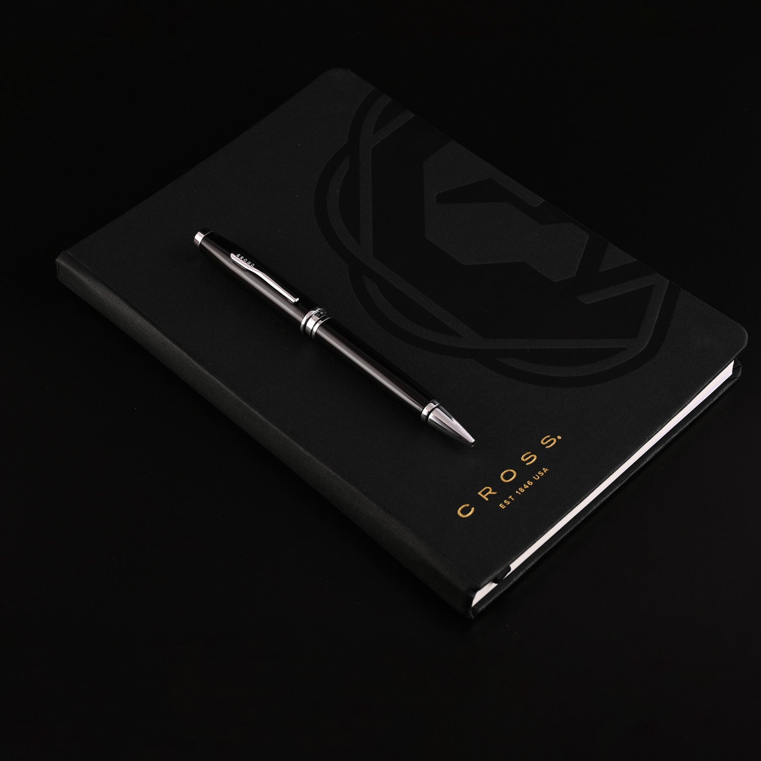 Cross Gift Set - Coventry Black CT Ball Pen with Black A5 Journal
