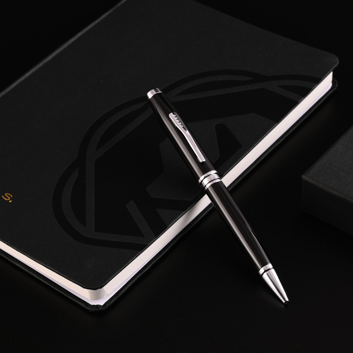 Cross Gift Set - Coventry Black CT Ball Pen with Black A5 Journal