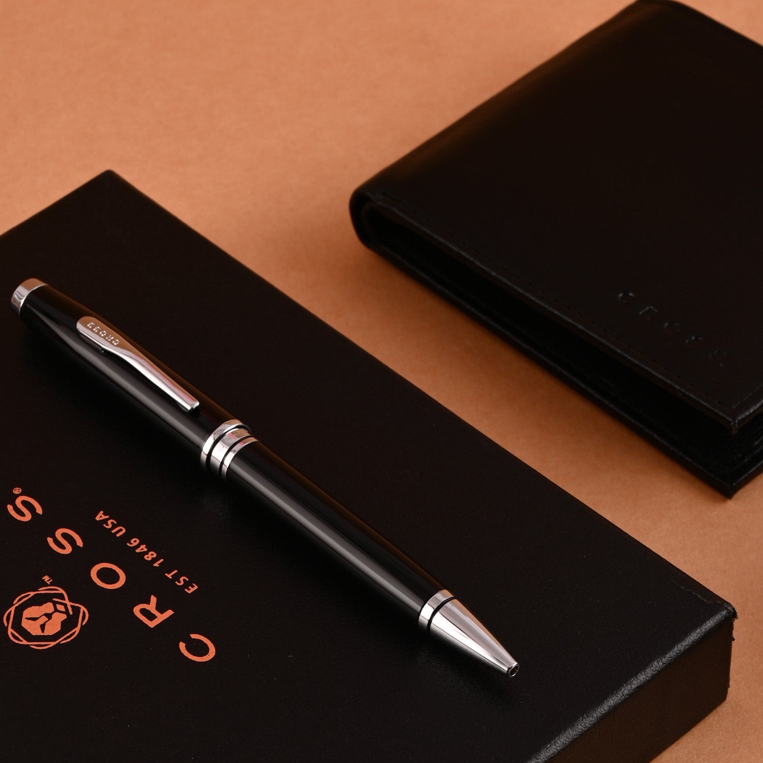Cross Gift Set - Coventry Black CT Ball Pen with Wallet