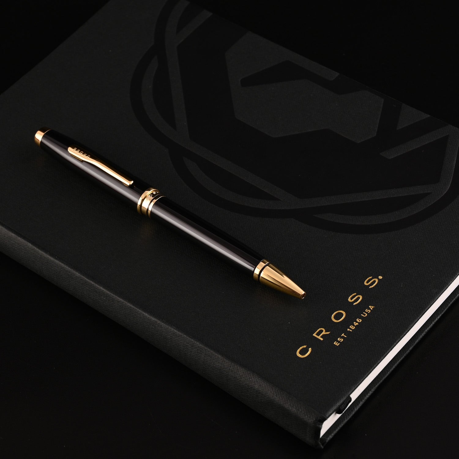 Cross Gift Set - Coventry Black GT Ball Pen with Black A5 Journal