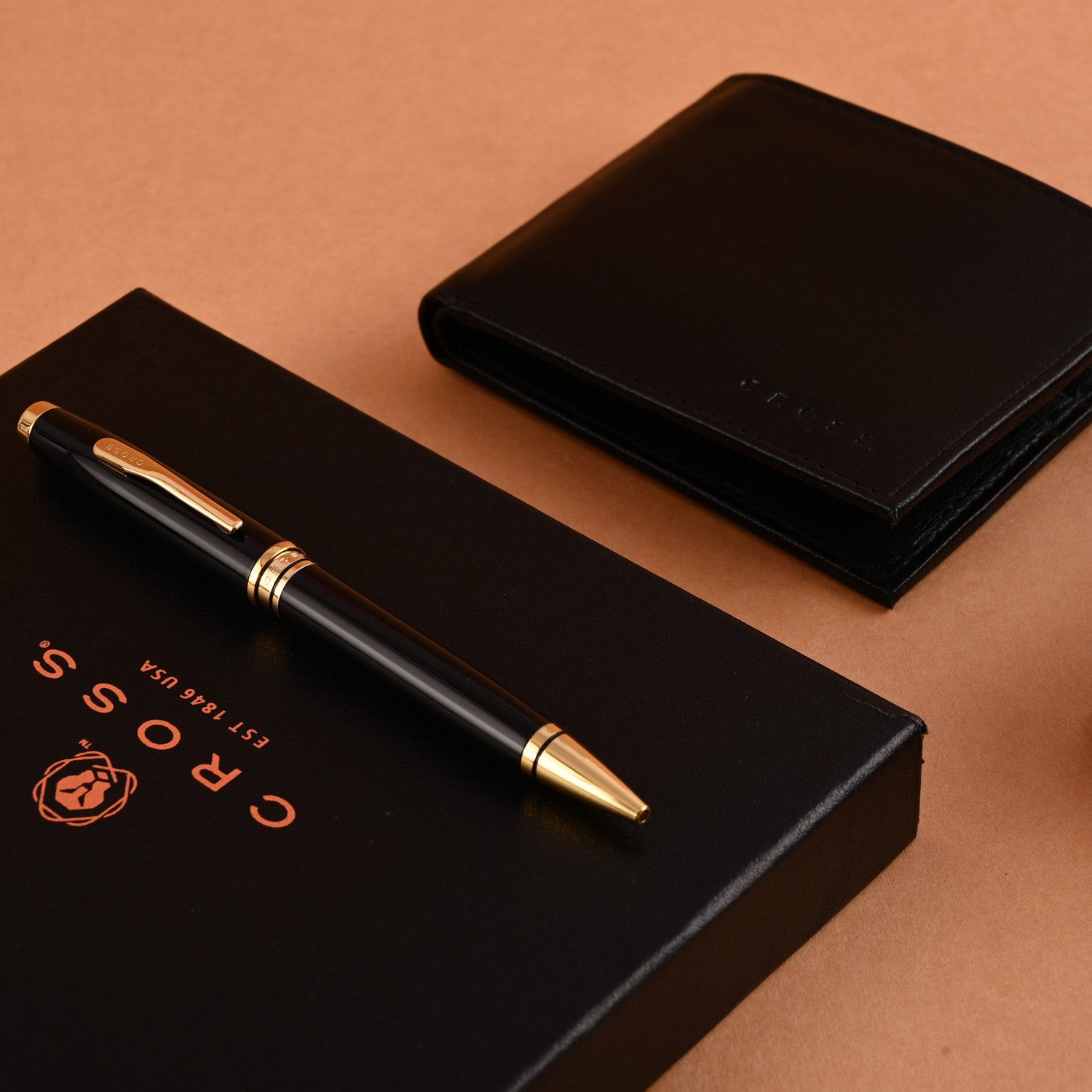 Cross Gift Set - Coventry Black GT Ball Pen with Wallet