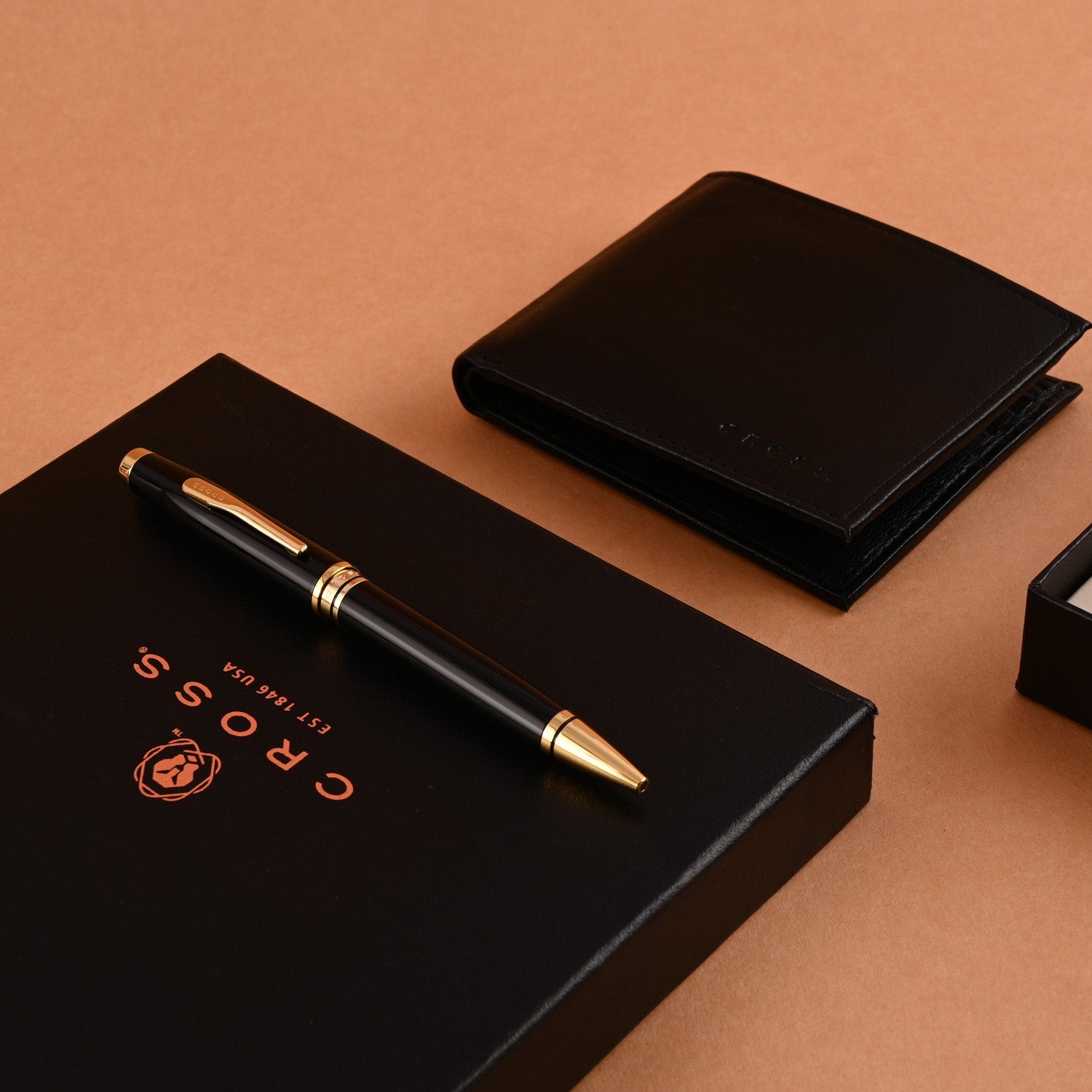 Cross Gift Set - Coventry Black GT Ball Pen with Wallet