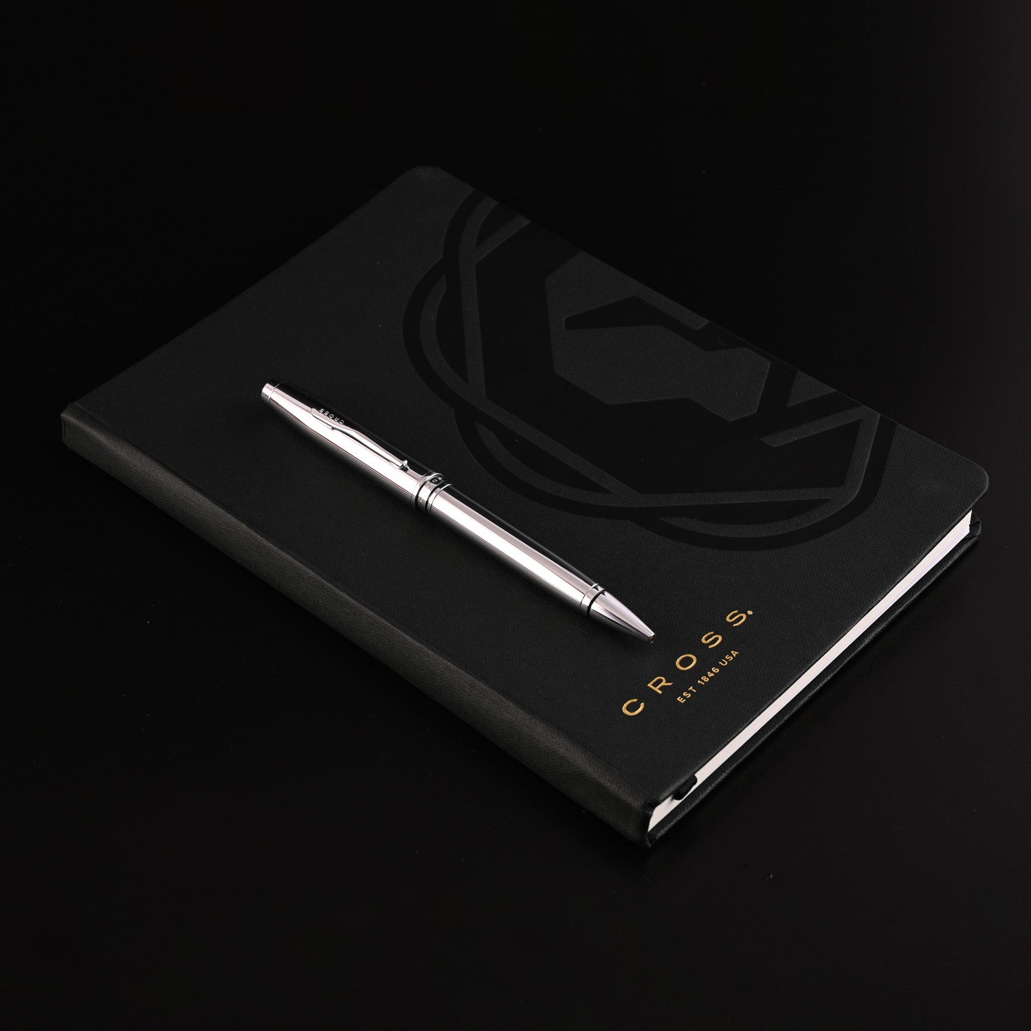 Cross Gift Set - Coventry Chrome Ball Pen with Black A5 Journal