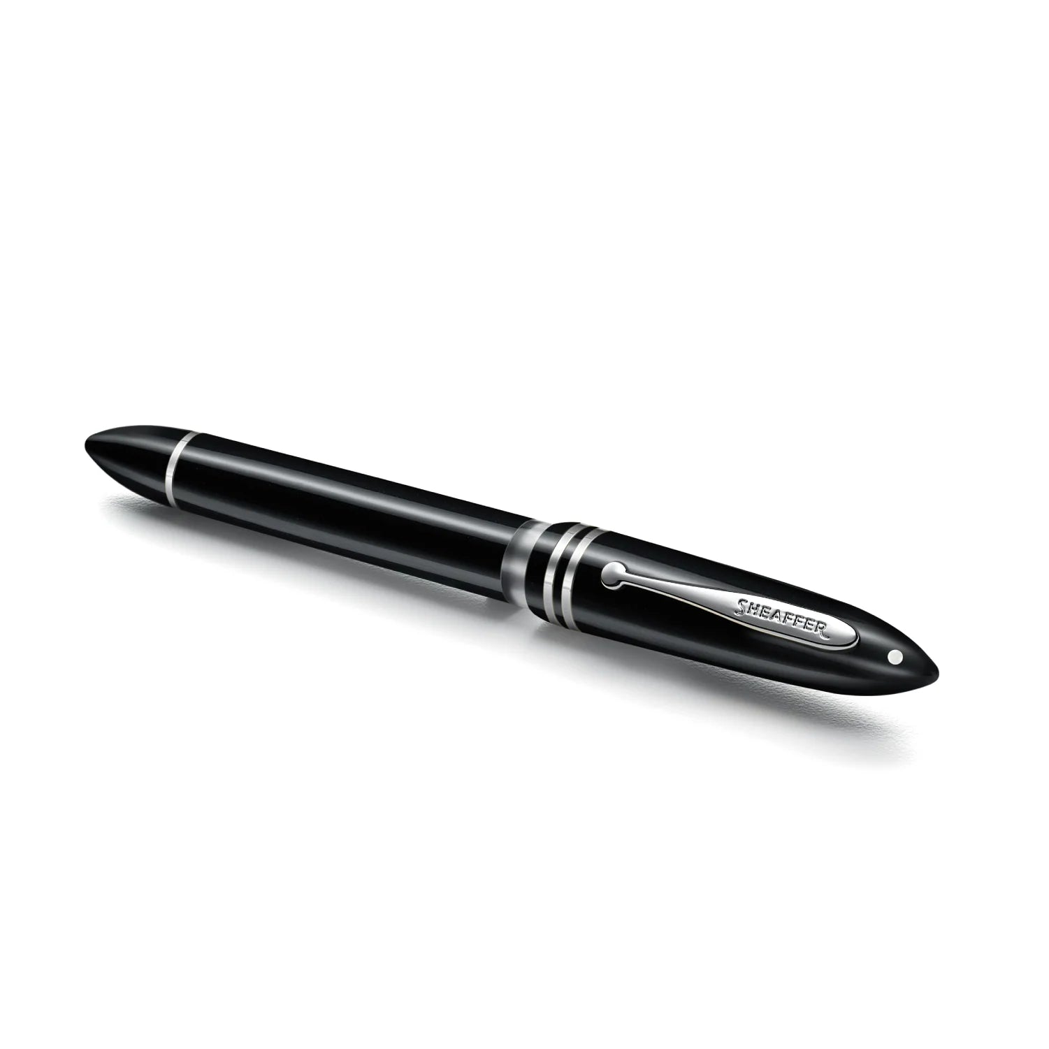 SHEAFFER BALANCE III GLOSSY BLACK AND CHROME TRIMS FOUNTAIN PEN MEDIUM