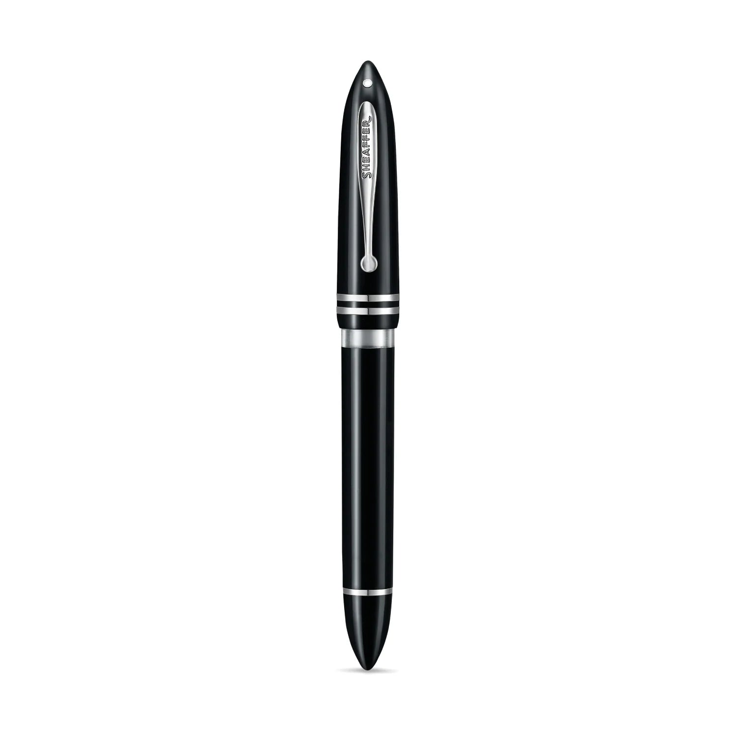 SHEAFFER BALANCE III GLOSSY BLACK AND CHROME TRIMS FOUNTAIN PEN MEDIUM