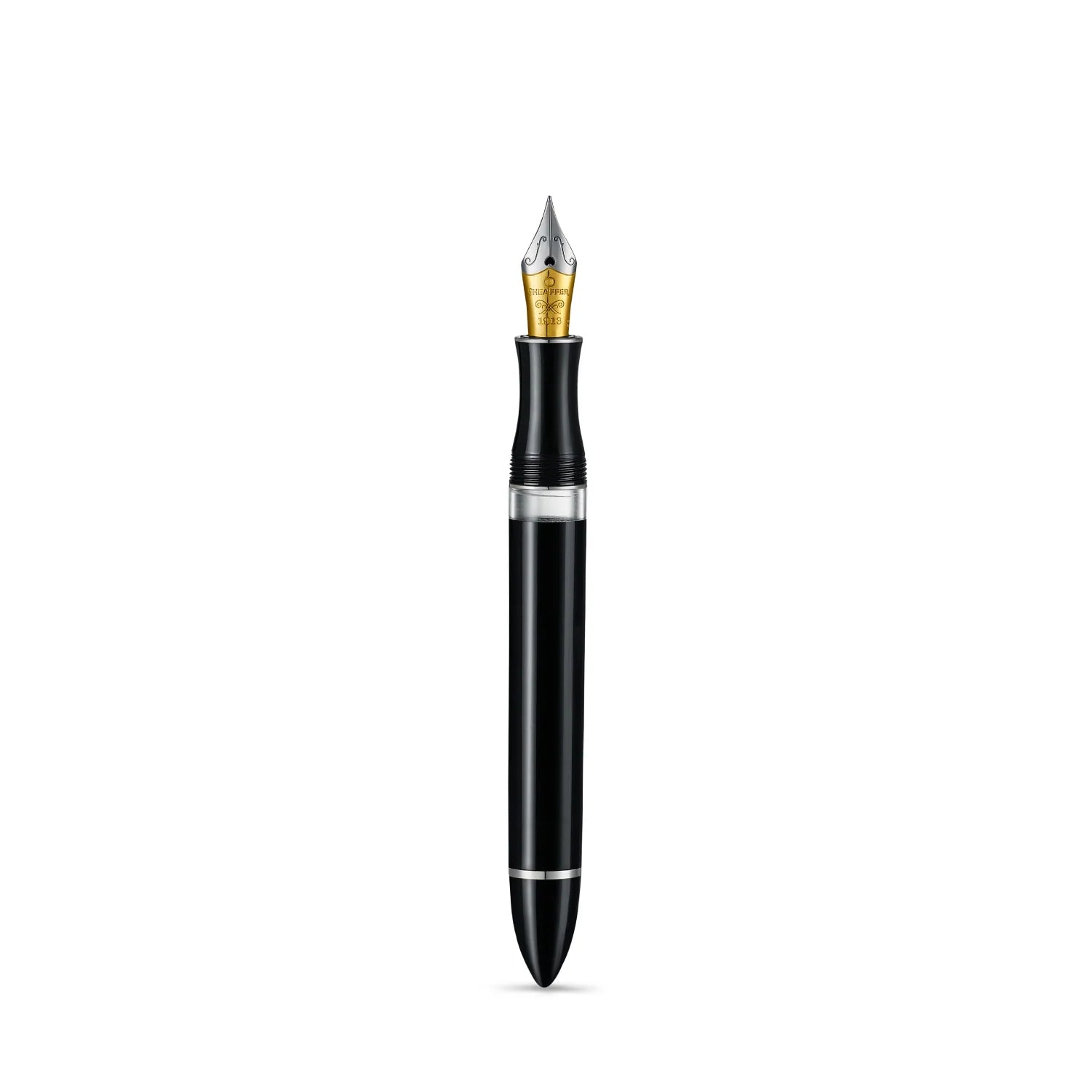 SHEAFFER BALANCE III GLOSSY BLACK AND CHROME TRIMS FOUNTAIN PEN MEDIUM
