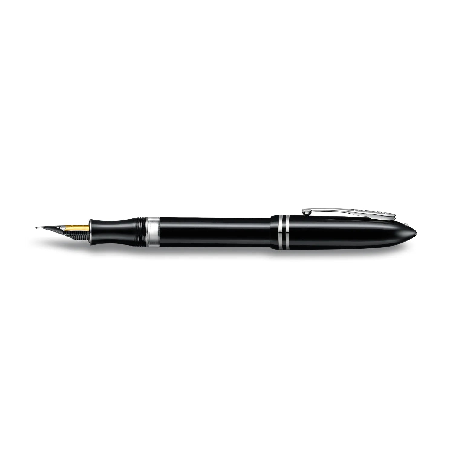 SHEAFFER BALANCE III GLOSSY BLACK AND CHROME TRIMS FOUNTAIN PEN MEDIUM