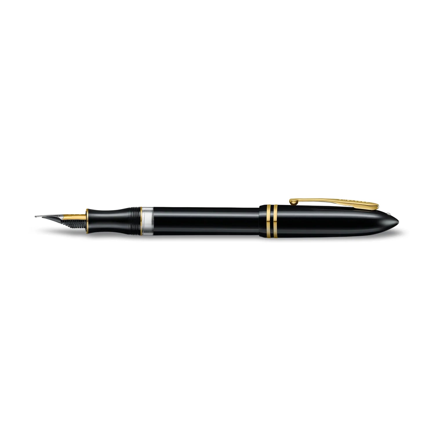 SHEAFFER BALANCE III GLOSSY BLACK AND GOLD TRIMS FOUNTAIN PEN MEDIUM
