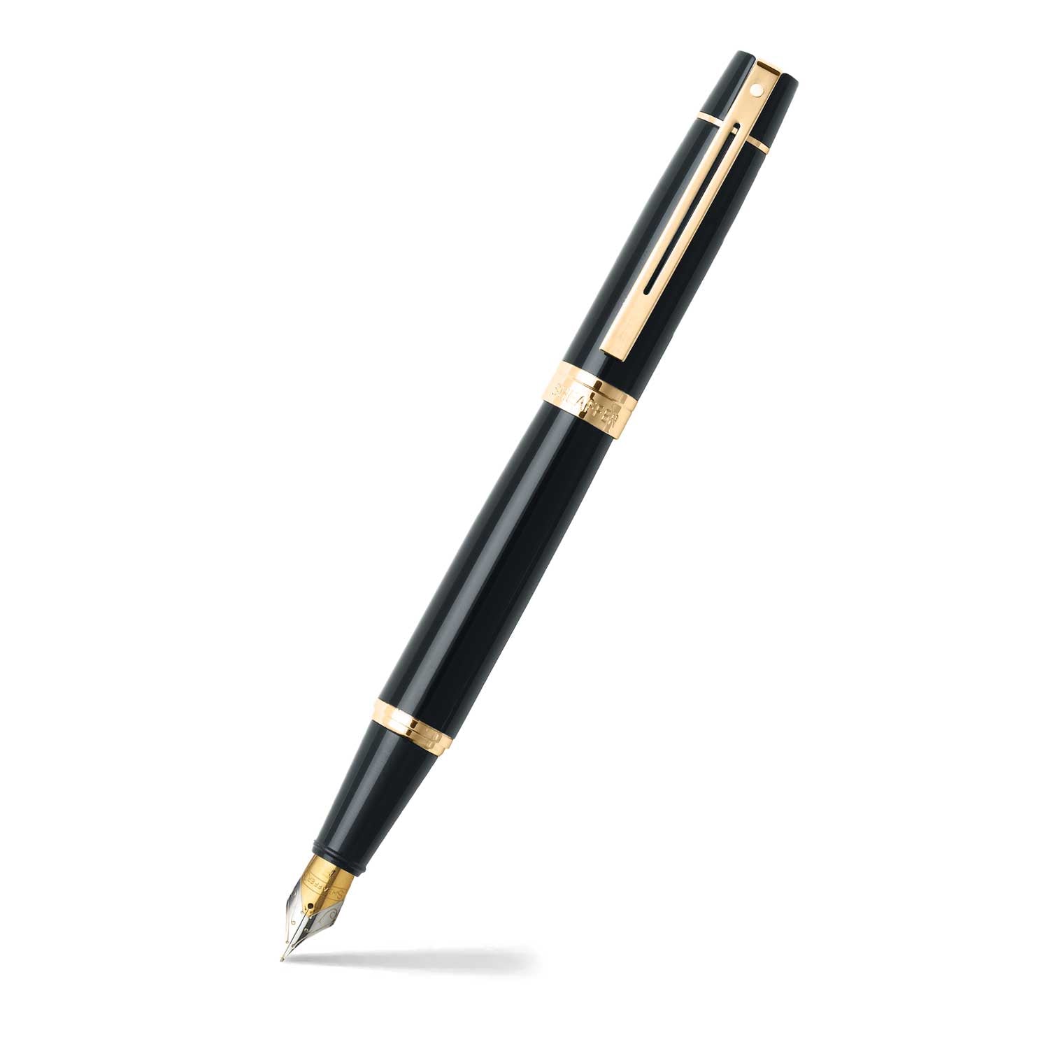 Sheaffer Gift Set ft. Glossy Black S300 with Gold Tone Trim as Set of 2 pens -  Rollerball Pen & Fountain pen (M)