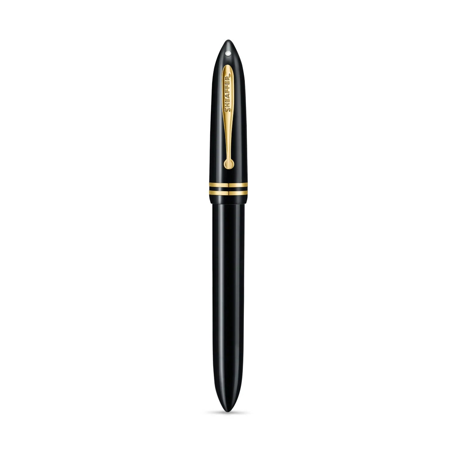 SHEAFFER BALANCE III GLOSSY BLACK AND GOLD TRIMS ROLLERBALL PEN