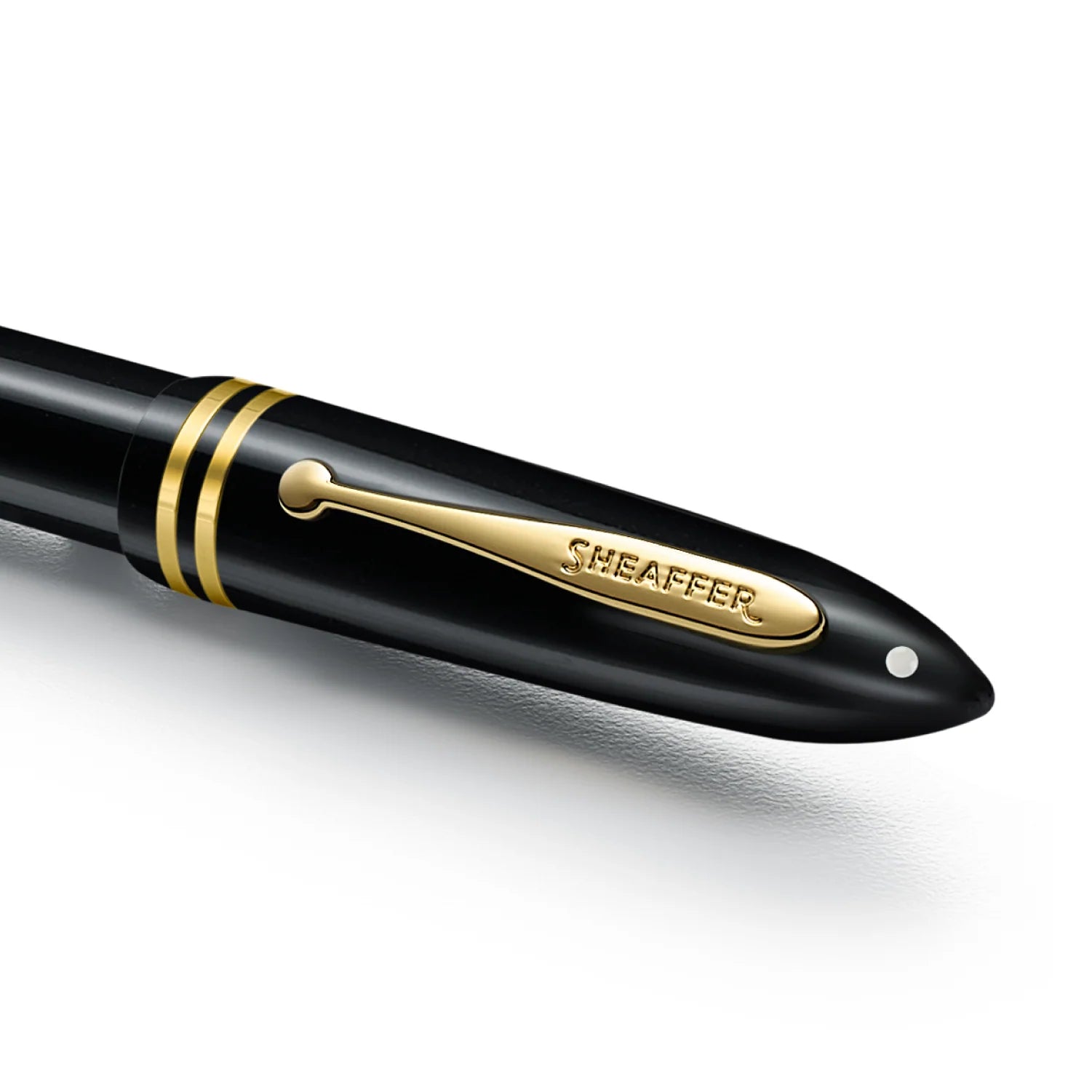 SHEAFFER BALANCE III GLOSSY BLACK AND GOLD TRIMS ROLLERBALL PEN