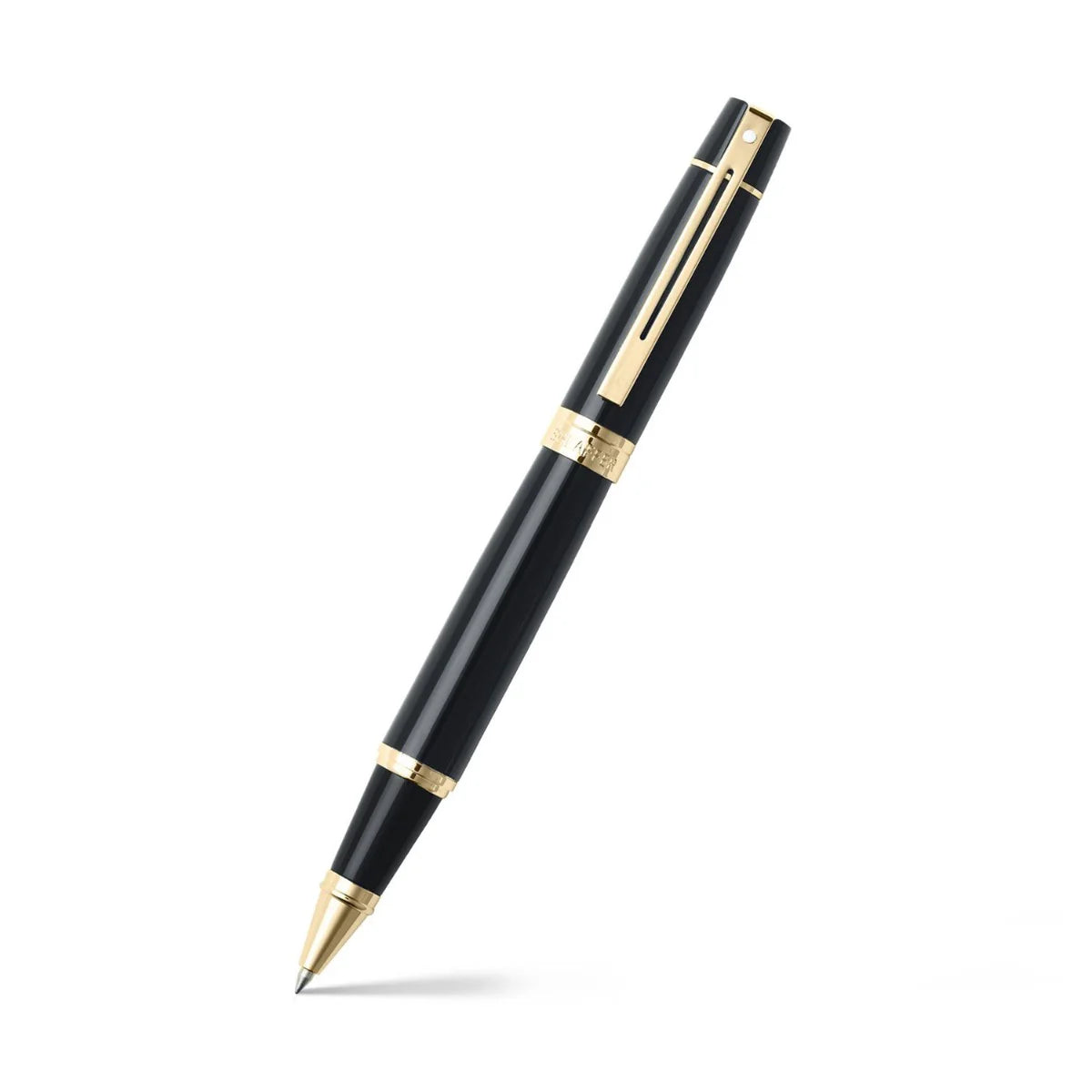 Sheaffer 300 Rollerball Pen Glossy Black With Gold Tone Trim