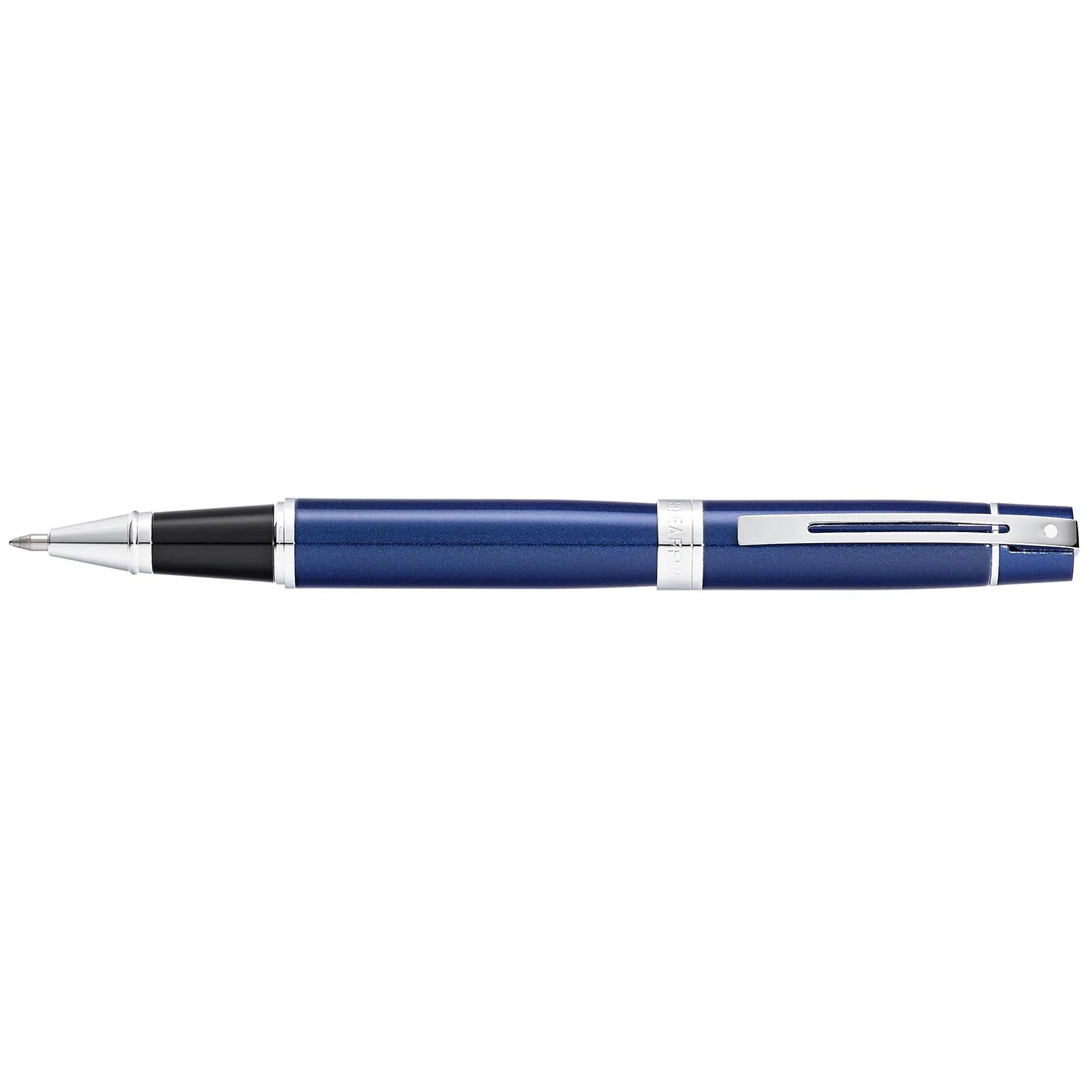 Sheaffer 300 Rollerball Pen Glossy Blue with Chrome Trim