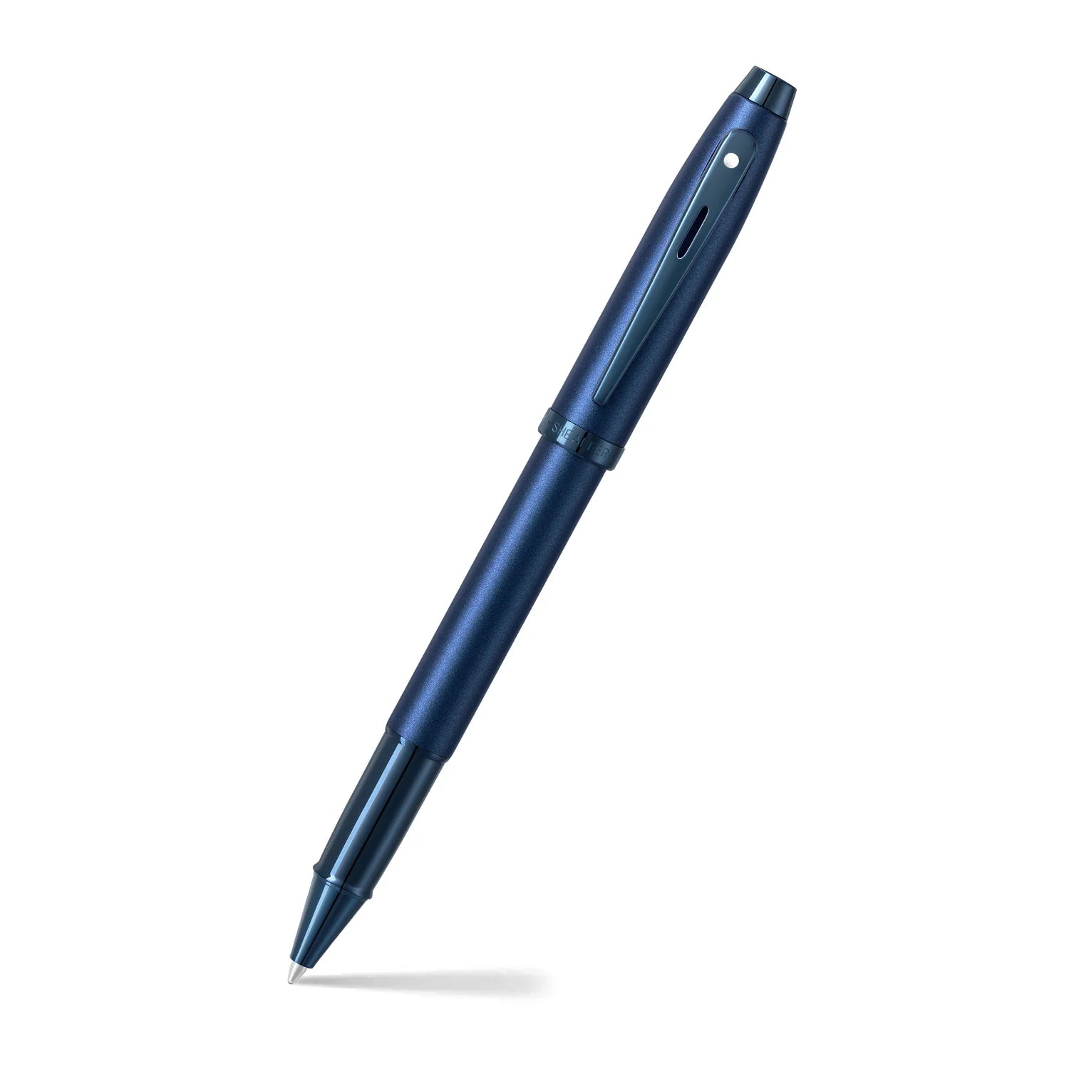 Sheaffer 100 Rollerball Pen Satin Blue With PVD Blue Trim