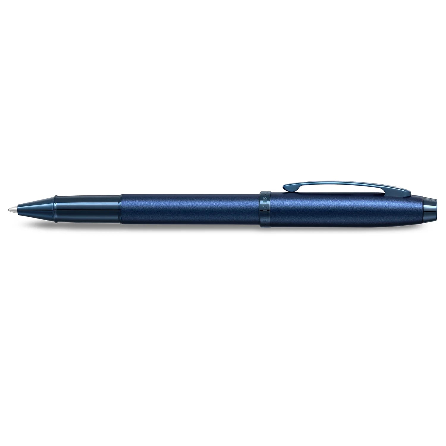 Sheaffer 100 Rollerball Pen Satin Blue With PVD Blue Trim