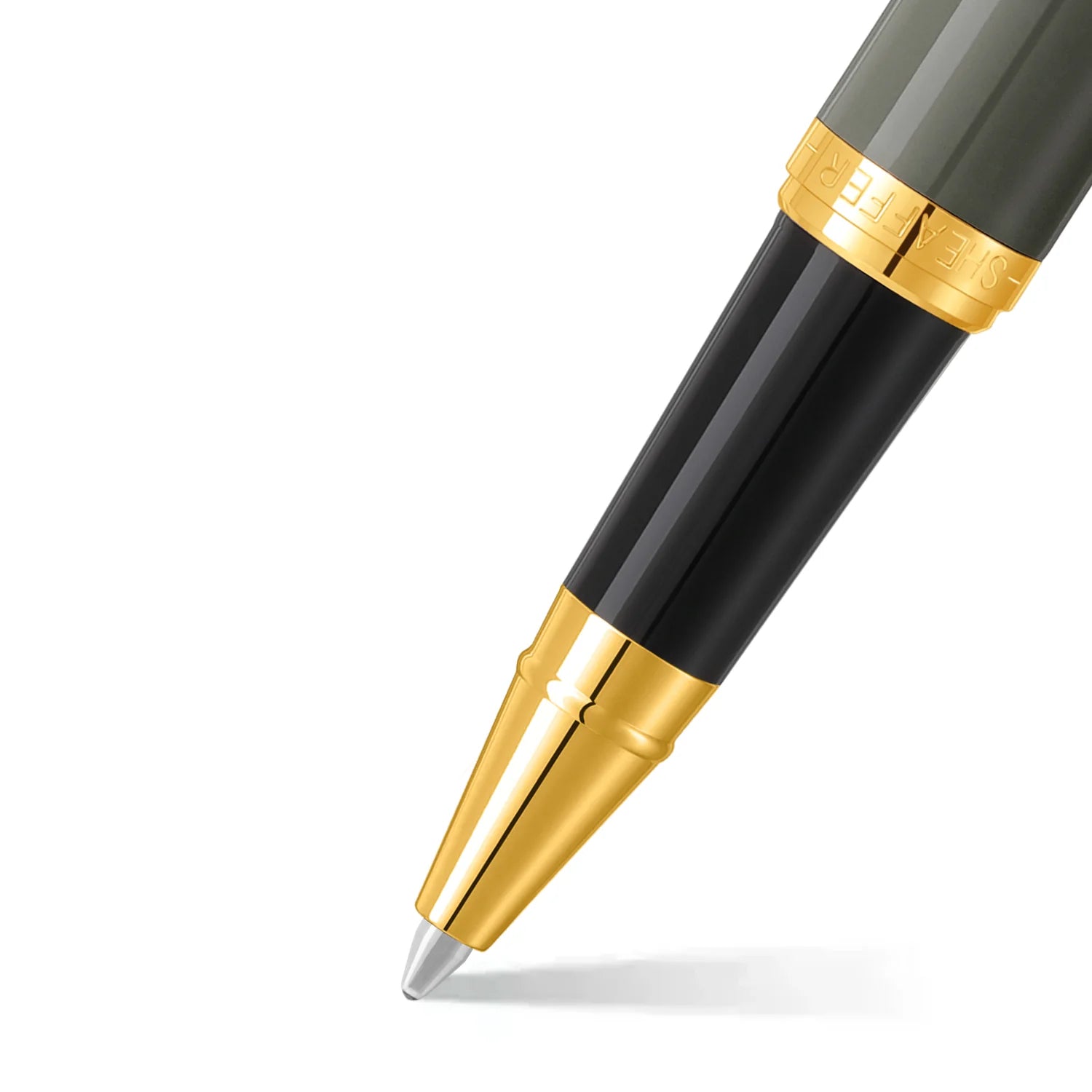 Sheaffer VFM Rollerball Pen Light Grey With PVD Gold Trim