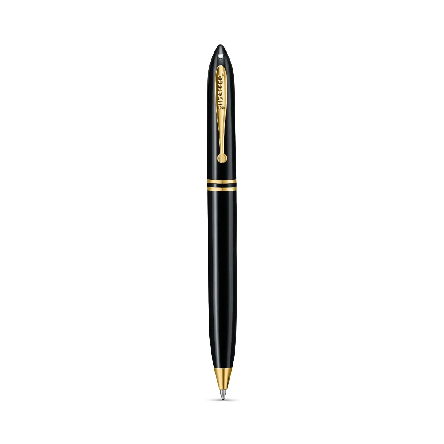 SHEAFFER BALANCE III GLOSSY BLACK AND GOLD TRIMS BALL PEN