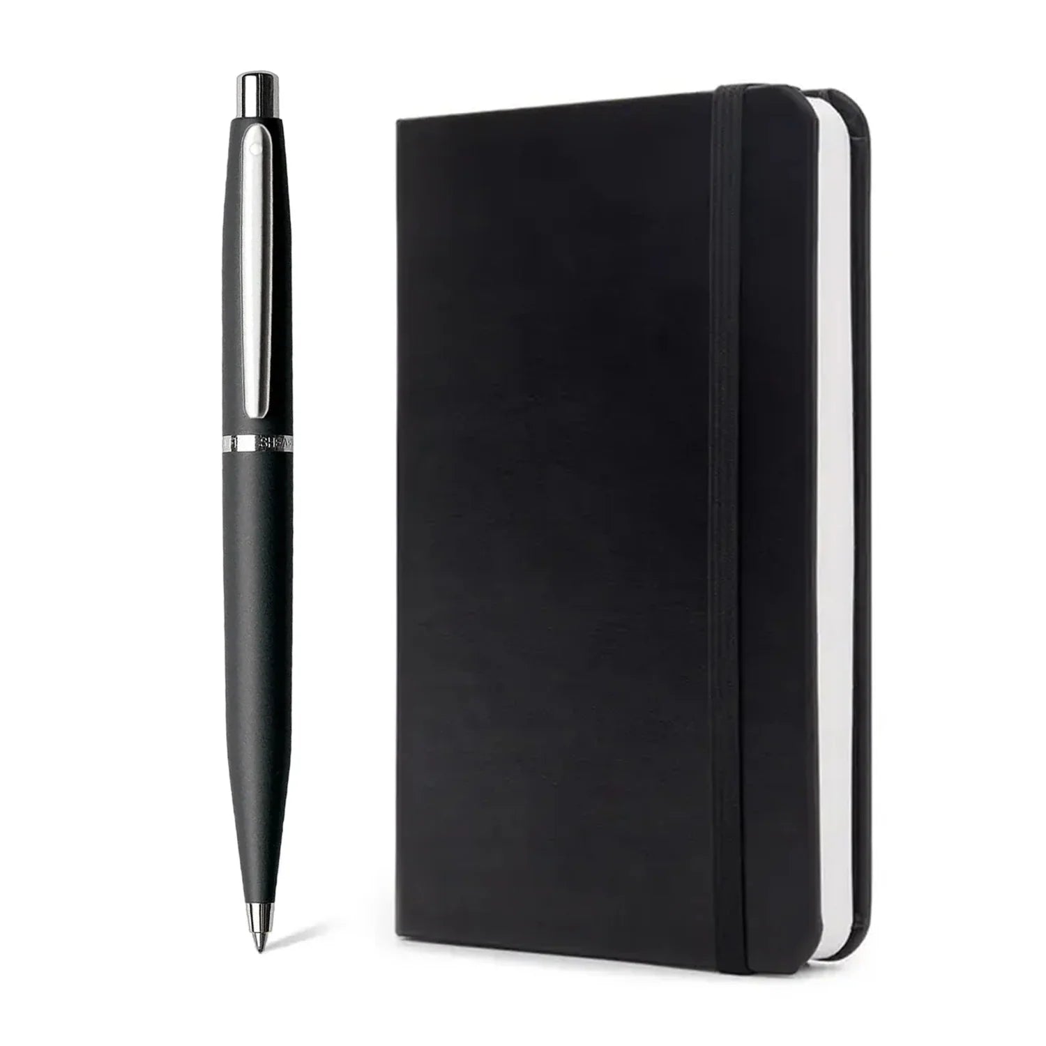 Sheaffer Giftset VFM Black Ballpoint Pen and Medium Notebook Black Hangsell