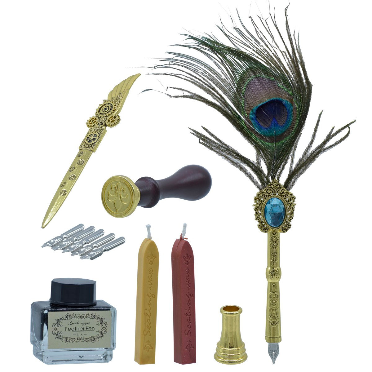 Feather Picok Fountain Pen Set Of 12Pics