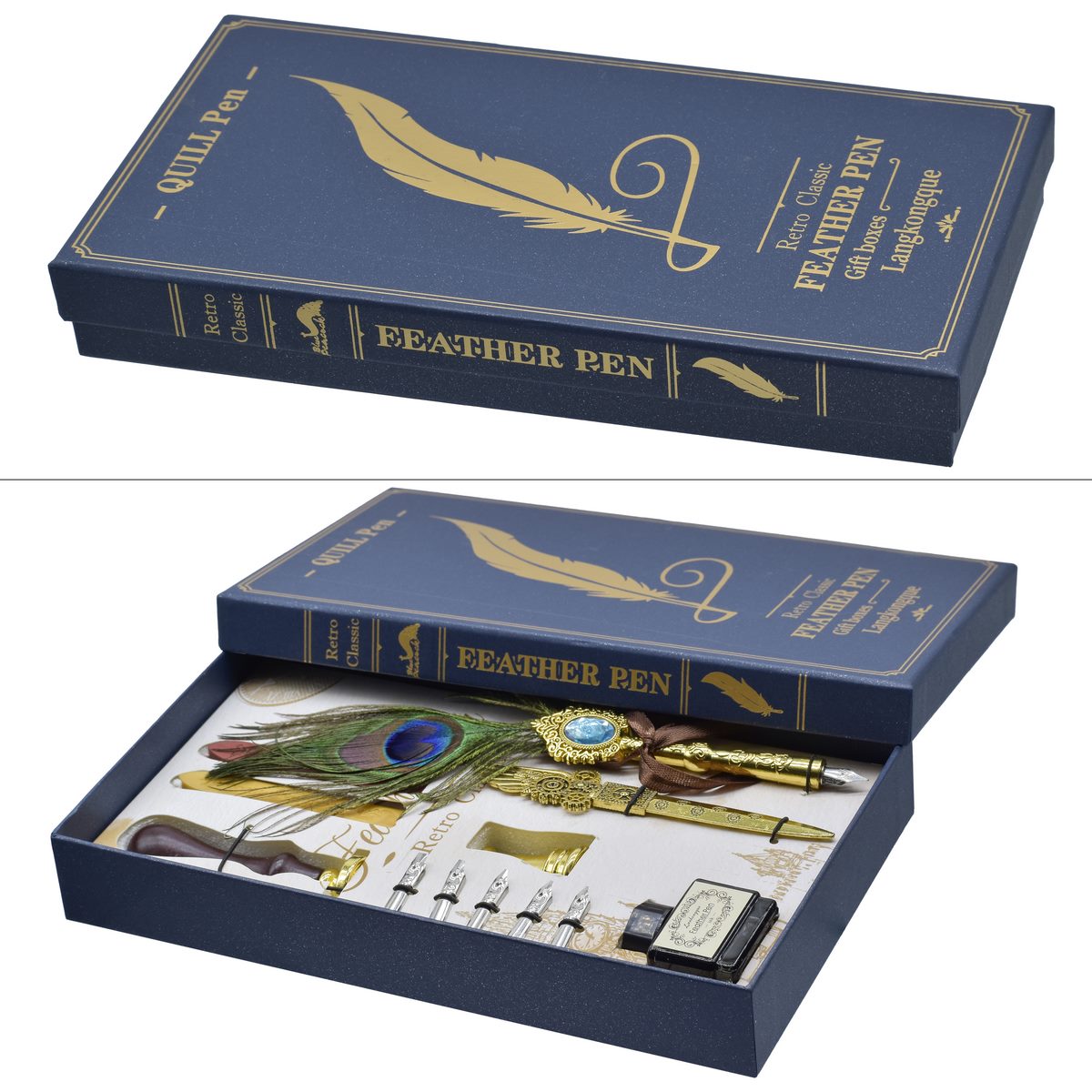 Feather Picok Fountain Pen Set Of 12Pics