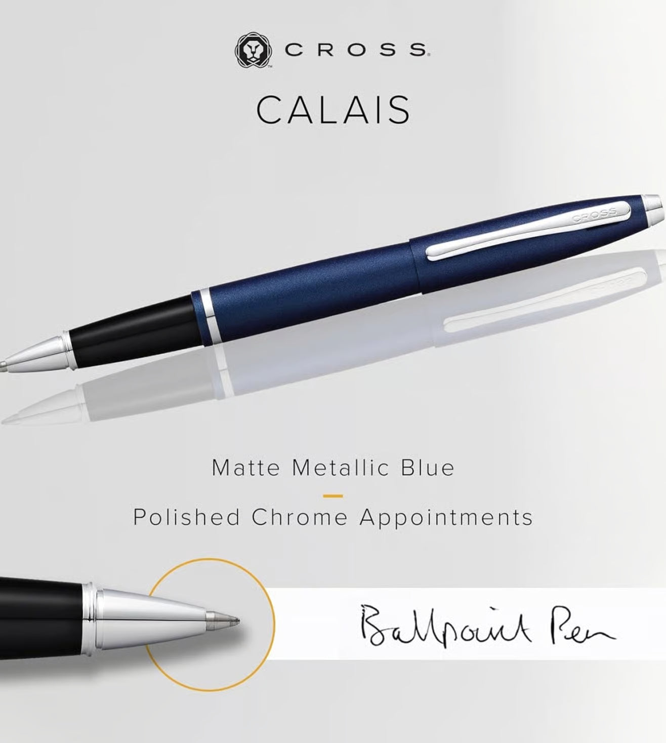 Cross Calais Matte Metallic Midnight Blue Rollerball Pen