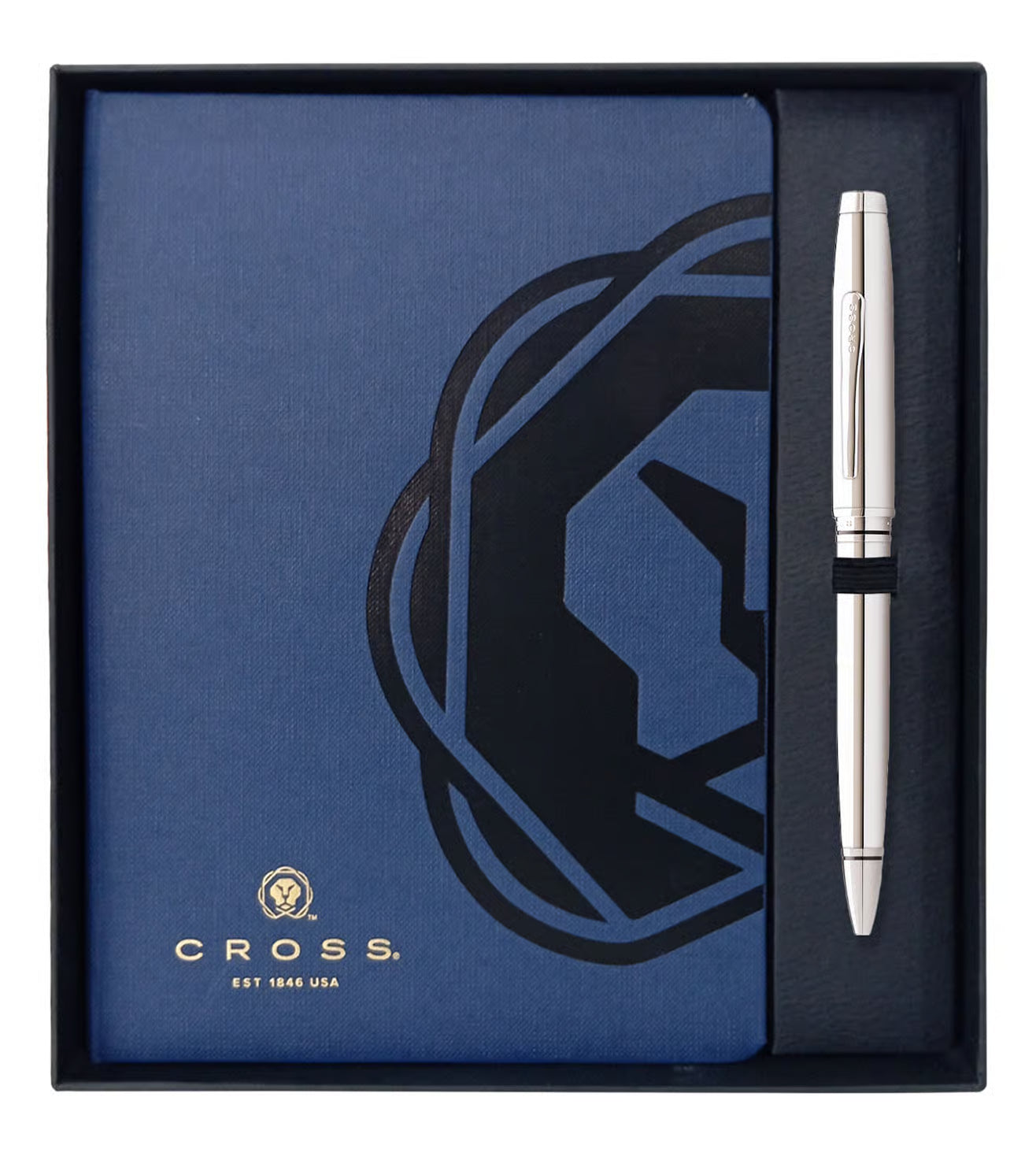 Cross Gift Set Chrome Coventry Ball Point Pen and Journal