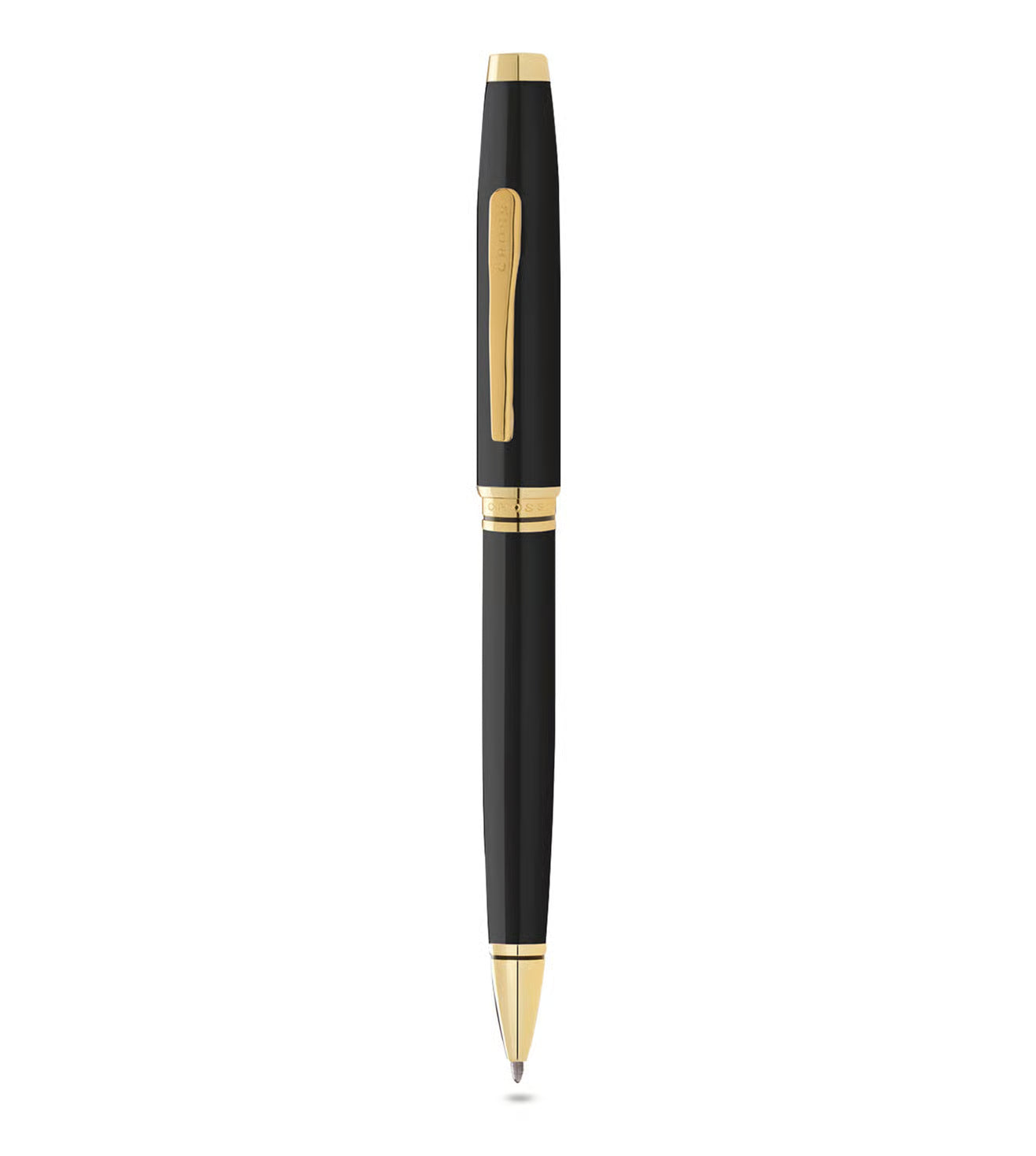 Cross Gift set Black Coventry Lacquer Gold Ball Point Pen and Card Wallet
