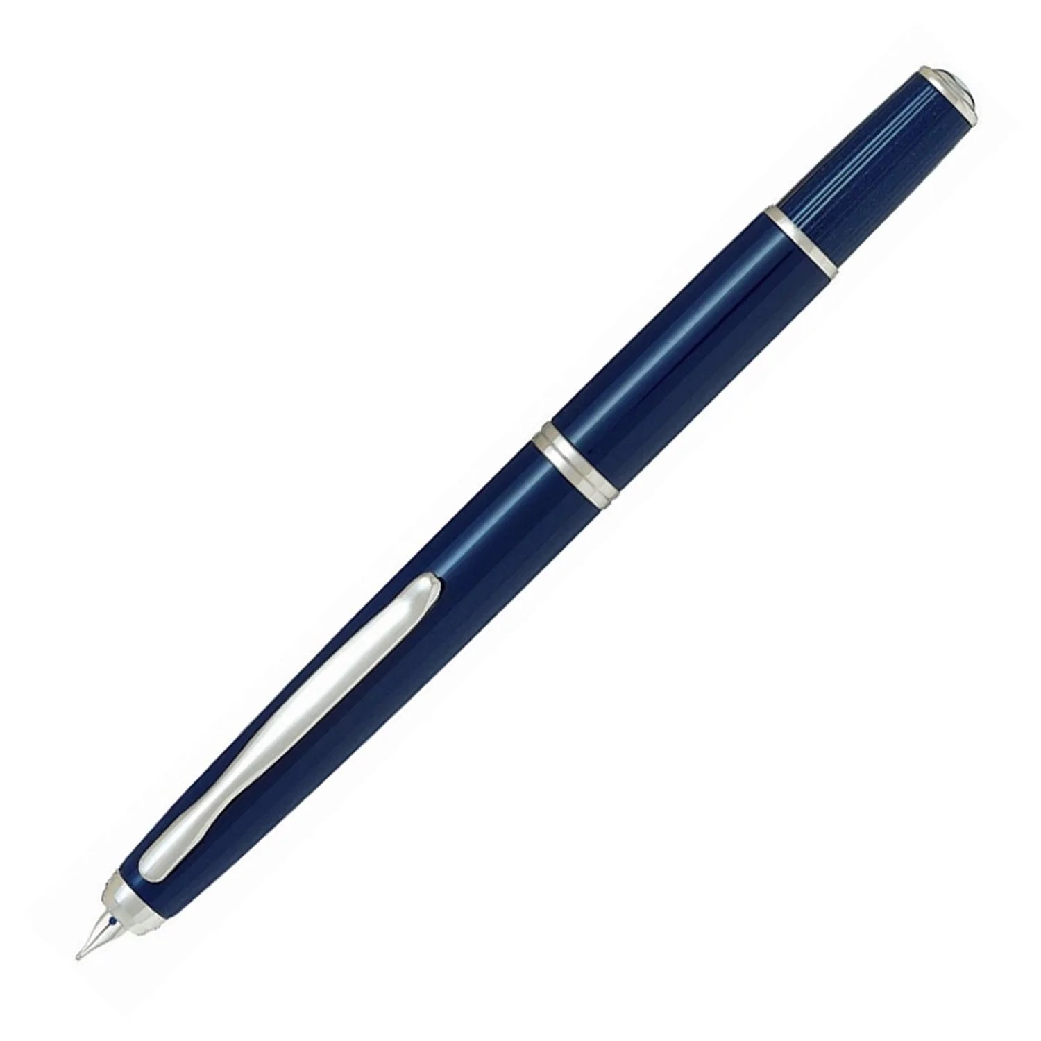 Pilot Capless Fermo Diamond Chrome Trim Fountain Pen – 18Kt Gold Rhodium-Plated Nib