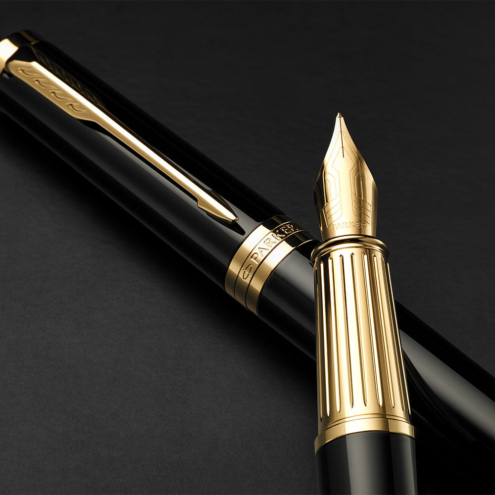 Parker Ingenuity Fountain Pen Black with Gold Trim
