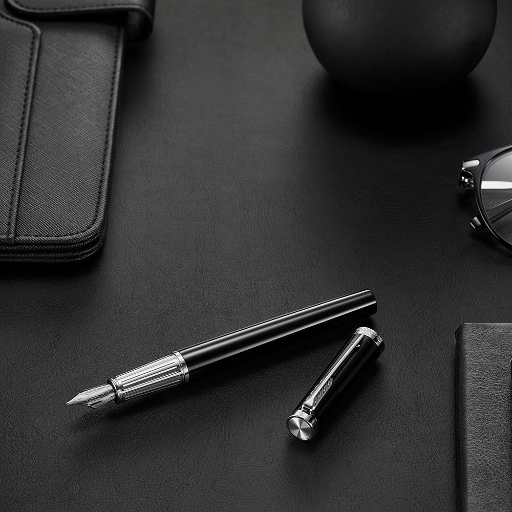 Parker Ingenuity Fountain Pen Black with Chrome Trim