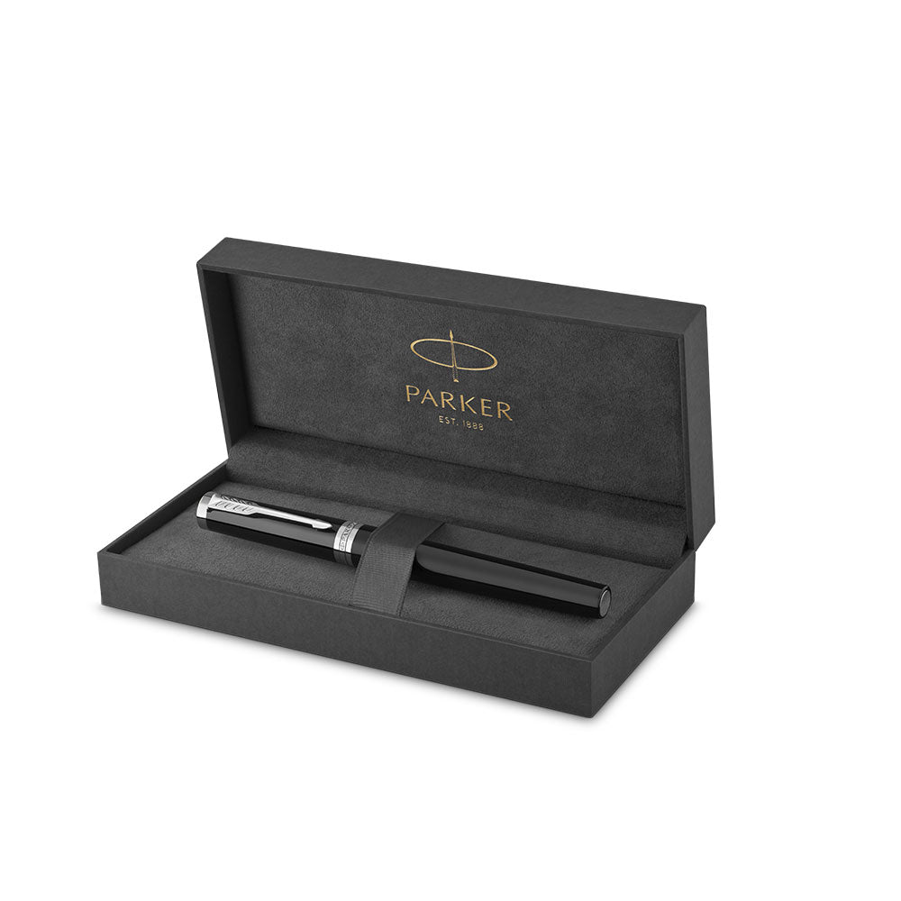 Parker Ingenuity Fountain Pen Black with Chrome Trim