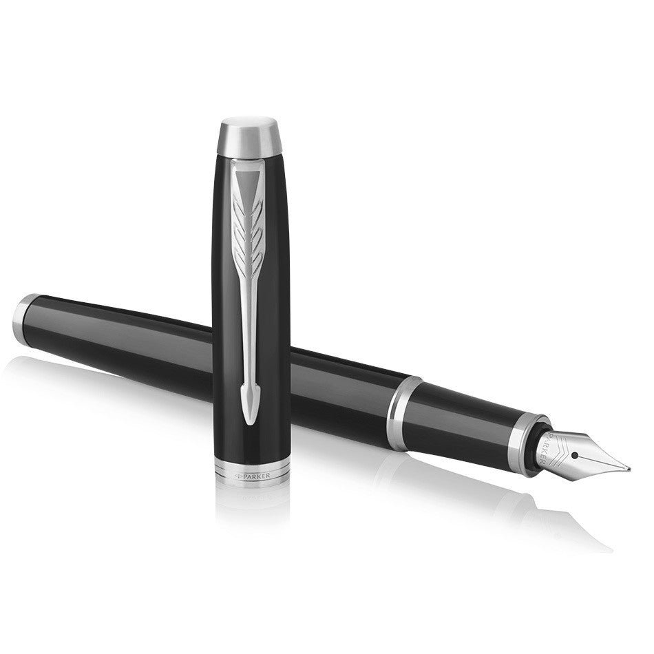 Parker IM Fountain Pen Black Lacquer with Chrome Trim