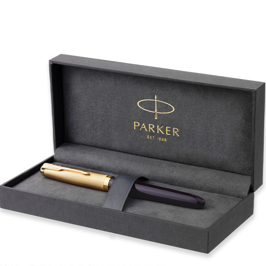 Parker 51 Fountain Pen Plum with Gold Nib