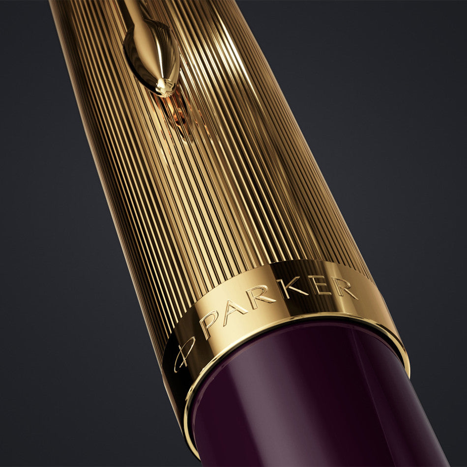 Parker 51 Ballpoint Pen Deluxe Plum with Gold Trim