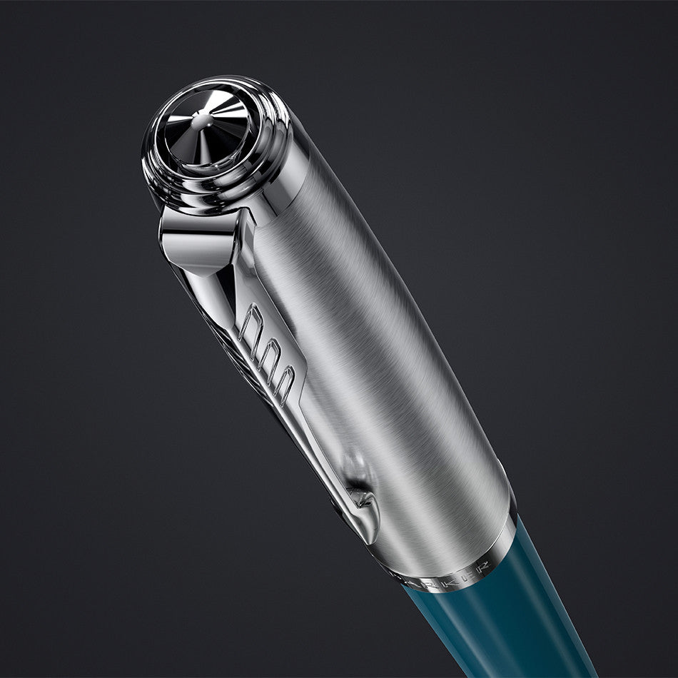 Parker 51 Fountain Pen Teal Blue Chrome Trim