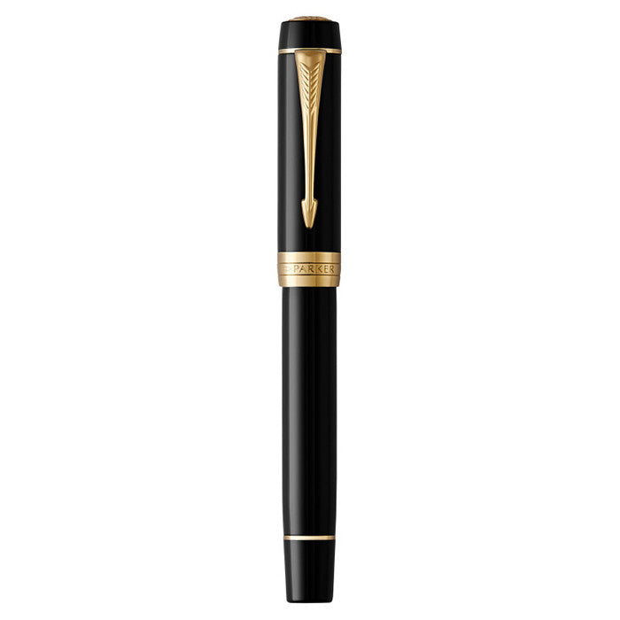 Parker Duofold Classic Fountain Pen Black with Gold Trim