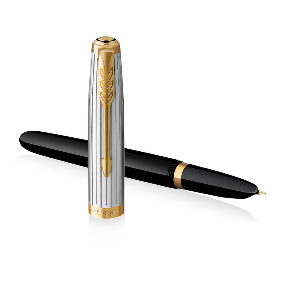 Parker 51 Fountain Pen Black with Gold Trim