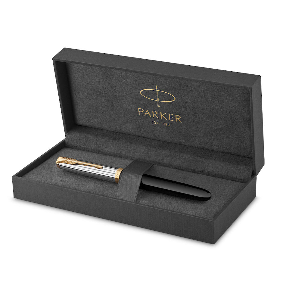 Parker 51 Fountain Pen Black with Gold Trim